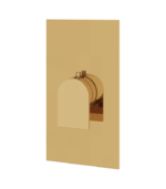 Aquabrass Alpha Square Round Thermostatic Valve Trim Set  SR3092BBC