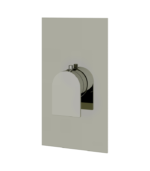 Aquabrass Alpha Square Round Thermostatic Valve Trim Set  SR3092BBC - Image 4
