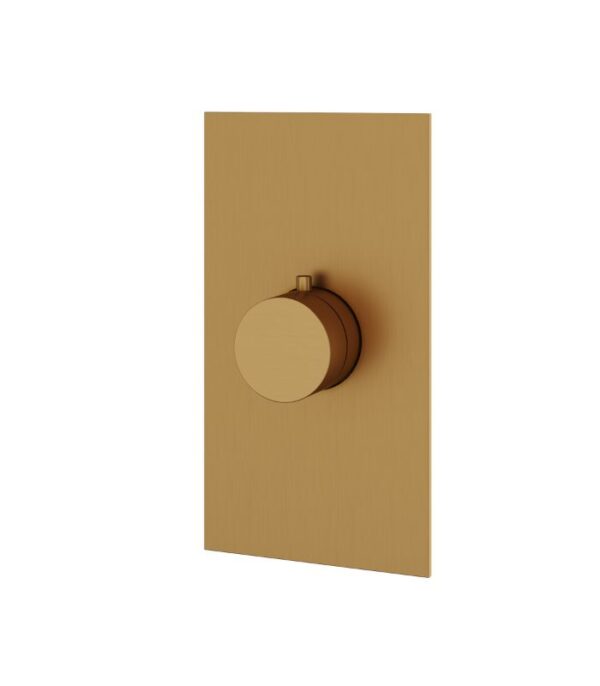Aquabrass SQUARE / ROUND 4 1/4" x 7 7/8" x 1/8" Shower Trim Set SR3095 - Image 6