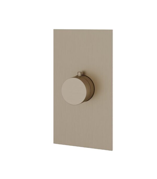 Aquabrass SQUARE / ROUND 4 1/4" x 7 7/8" x 1/8" Shower Trim Set SR3095 - Image 2