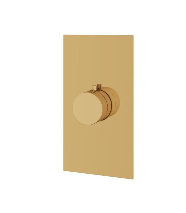 Aquabrass SQUARE / ROUND 4 1/4" x 7 7/8" x 1/8" Shower Trim Set SR3095 - Image 7