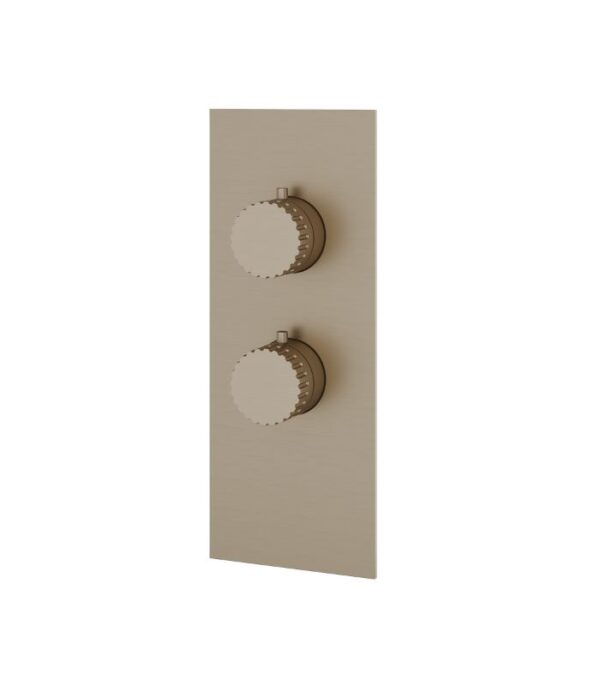 Aquabrass TOSCA SR3134 Square Round Trim Set for 1 Shut-Off Thermostatic Valve - Image 7