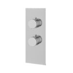 Aquabrass TOSCA SR3134 Square Round Trim Set for 1 Shut-Off Thermostatic Valve