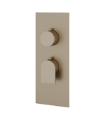 Aquabrass Alpha Square Round Trim Set for 1 Shut-Off Thermostatic Valve SR3192BBC - Image 6