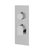 Aquabrass Alpha Square Round Trim Set for 1 Shut-Off Thermostatic Valve SR3192BBC - Image 7