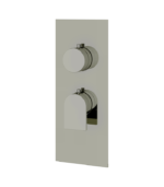 Aquabrass Alpha Square Round Trim Set for 1 Shut-Off Thermostatic Valve SR3192BBC - Image 4