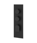 Aquabrass Alpha Square Round Thermostatic Trim Set for 2 Shut-Offs SR3292BBC - Image 5