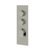 Aquabrass Alpha Square Round Thermostatic Trim Set for 2 Shut-Offs SR3292BBC - Image 4