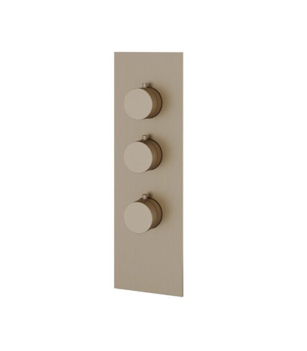 Aquabrass SQUARE / ROUND SR3295 4 1/4” x 13 3/4” x 1/8” Shower Trim Set Variable Finish - Image 2