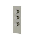 Aquabrass SQUARE / ROUND SR3295 4 1/4” x 13 3/4” x 1/8” Shower Trim Set Variable Finish - Image 4