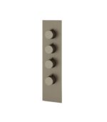 Aquabrass TOSCA Square Round Trim Set for 3 Shut-Off Thermostatic Valve SR3334 - Image 2