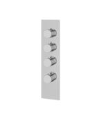 Aquabrass TOSCA Square Round Trim Set for 3 Shut-Off Thermostatic Valve SR3334