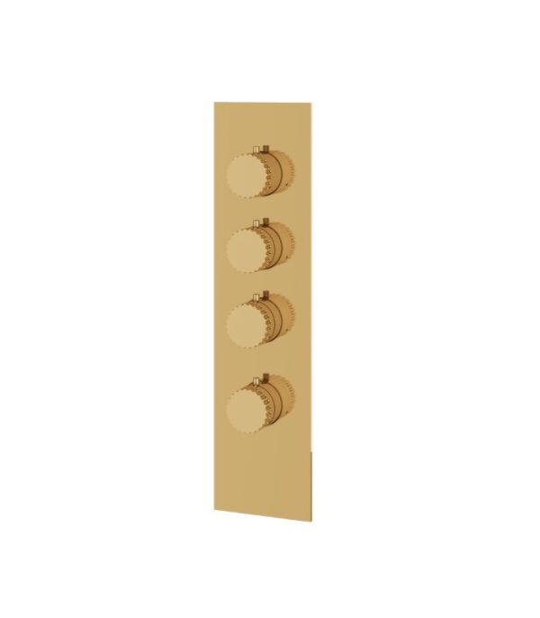 Aquabrass TOSCA Square Round Trim Set for 3 Shut-Off Thermostatic Valve SR3334 - Image 6
