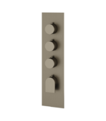 Aquabrass Alpha Square Round Trim Set for 3 Shut-Off Thermostatic Valve SR3392BBC - Image 3