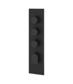 Aquabrass Alpha Square Round Trim Set for 3 Shut-Off Thermostatic Valve SR3392BBC - Image 5