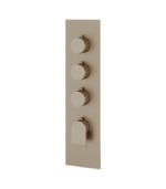 Aquabrass Alpha Square Round Trim Set for 3 Shut-Off Thermostatic Valve SR3392BBC - Image 6