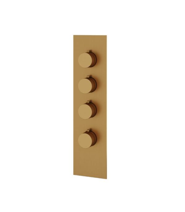 Aquabrass SQUARE / ROUND 4 1/4" x 16 3/4" x 1/8" Shower Trim Set SR3395 Variable Finish - Image 6