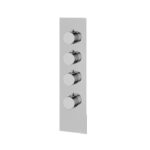 Aquabrass SQUARE / ROUND 4 1/4" x 16 3/4" x 1/8" Shower Trim Set SR3395 Variable Finish