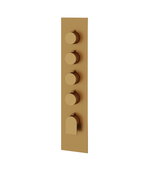 Aquabrass Alpha 4-Shut-Off Thermostatic Valve Trim Set SR3492BBC - Image 2