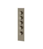 Aquabrass SR3495 4 1/4” x 19 5/8” x 1/8” Square/Round Shower Trim Set Variable Finish - Image 5