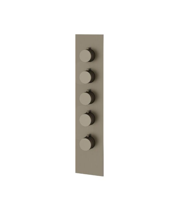 Aquabrass SR3495 4 1/4” x 19 5/8” x 1/8” Square/Round Shower Trim Set Variable Finish - Image 5