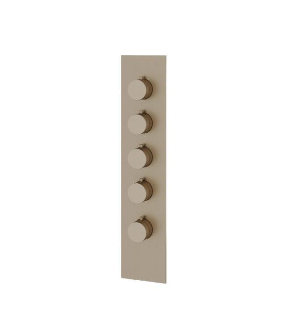 Aquabrass SR3495 4 1/4” x 19 5/8” x 1/8” Square/Round Shower Trim Set Variable Finish - Image 2