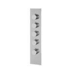 Aquabrass SR3495 4 1/4” x 19 5/8” x 1/8” Square/Round Shower Trim Set Variable Finish