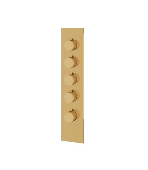 Aquabrass SR3495 4 1/4” x 19 5/8” x 1/8” Square/Round Shower Trim Set Variable Finish - Image 7