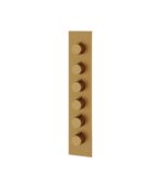 Aquabrass TOSCA SR3534 Square Round Trim Set for 5 Shut-Off Thermostatic Valve - Image 3