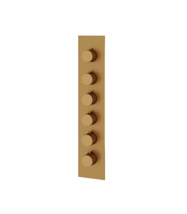 Aquabrass TOSCA SR3534 Square Round Trim Set for 5 Shut-Off Thermostatic Valve - Image 3