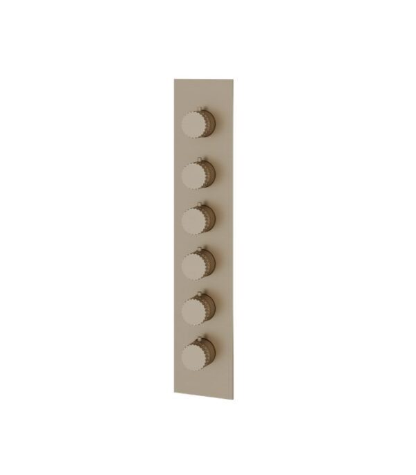 Aquabrass TOSCA SR3534 Square Round Trim Set for 5 Shut-Off Thermostatic Valve - Image 5