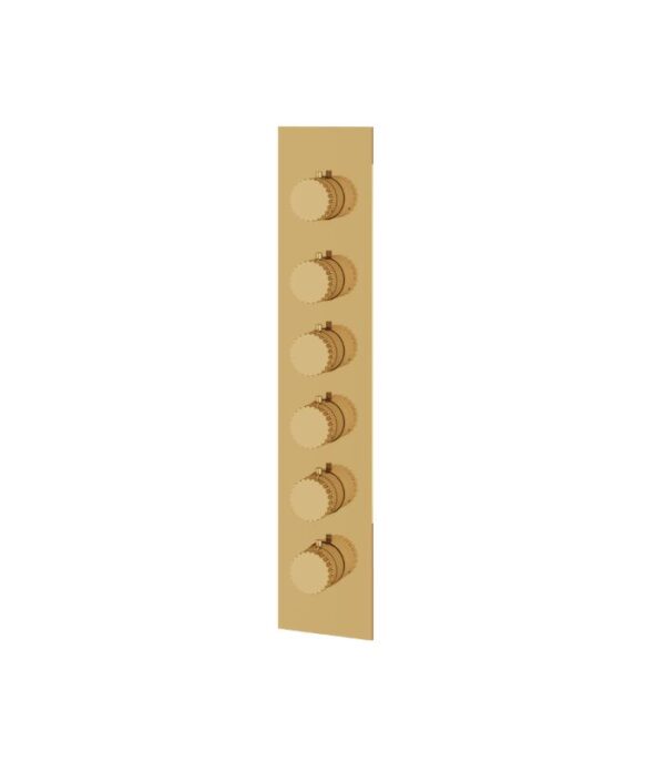 Aquabrass TOSCA SR3534 Square Round Trim Set for 5 Shut-Off Thermostatic Valve - Image 6