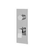 Aquabrass CHICANE Square Round Trim Set with 2-Way Shared Diverter for Thermostatic Valve, SR8219