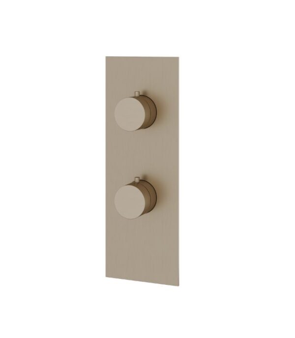 Aquabrass SQUARE / ROUND 4 1/4" x 12" x 1/8" 2-Way Shower Trim Set SR8295 - Image 2