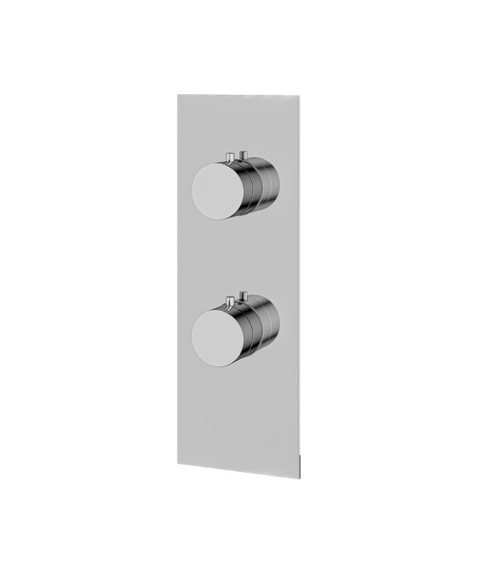 SR8295PC.jpg Aquabrass SQUARE / ROUND 4 1/4" x 12" x 1/8" 2-Way Shower Trim Set SR8295 - Image 1
