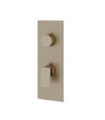 Aquabrass CHICANE Square Round 3-Way Shared Diverter Trim Set for Thermostatic Valve SR8319 - Image 2