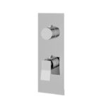 Aquabrass CHICANE Square Round 3-Way Shared Diverter Trim Set for Thermostatic Valve SR8319
