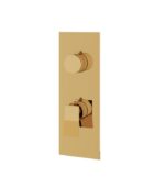 Aquabrass CHICANE Square Round 3-Way Shared Diverter Trim Set for Thermostatic Valve SR8319 - Image 7