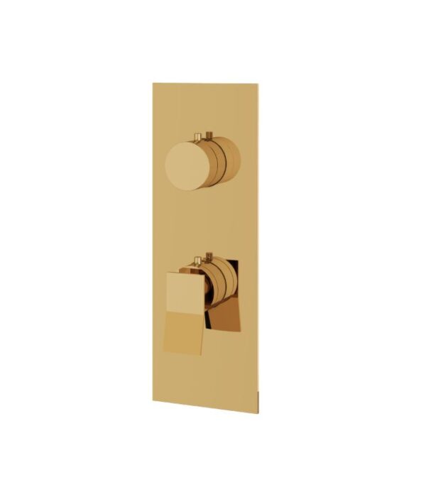 Aquabrass CHICANE Square Round 3-Way Shared Diverter Trim Set for Thermostatic Valve SR8319 - Image 7
