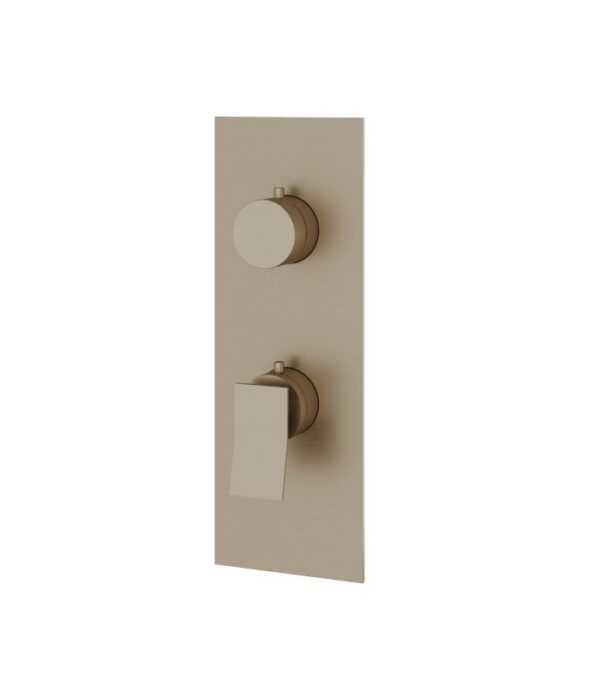 Aquabrass CHICANE Square Round Trim Set with 2-Way Non-Shared Diverter SR9219 - Image 2