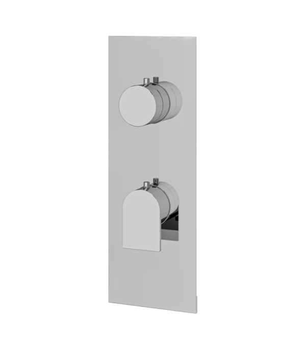 Aquabrass Alpha Square Round 2-Way Non-Shared Diverter Trim Set SR9292BBC - Image 7