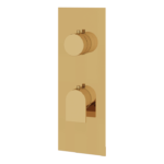 Aquabrass Alpha Square Round 2-Way Non-Shared Diverter Trim Set SR9292BBC