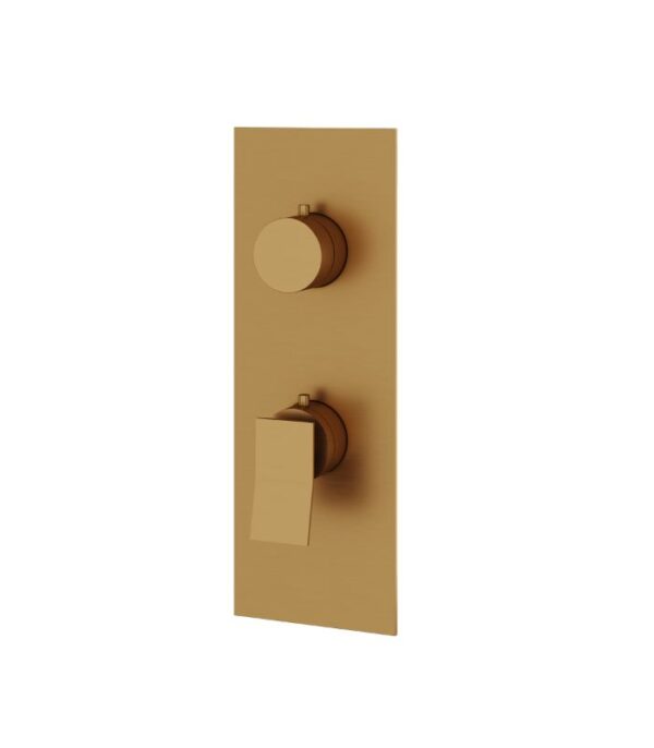 Aquabrass CHICANE Square Round 3-Way Non-Shared Diverter Shower Trim Set for Thermostatic Valve SR9319 - Image 5