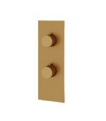 Aquabrass TOSCA SR9334 Square Round 3-Way Non-Shared Diverter Trim Set for Thermostatic Valve - Image 7