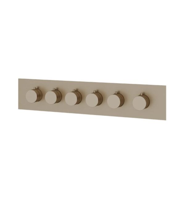 Aquabrass SQUARE / ROUND 21 1/16" x 4 1/4" x 1/8" Shower Trim Set Variable Finish SRH3595L - Image 2