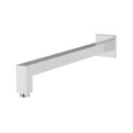 Aquabrass SSA16 16-Inch Square Shower Arm & Flange with Adjustable Trim, 1/2-Inch NPT Male Connection