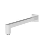 Aquabrass SSA16 16-Inch Square Shower Arm & Flange with Adjustable Trim, 1/2-Inch NPT Male Connection
