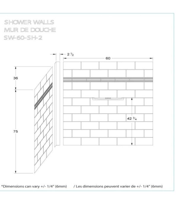 Bain Signature Nova Shower Wall - Image 3