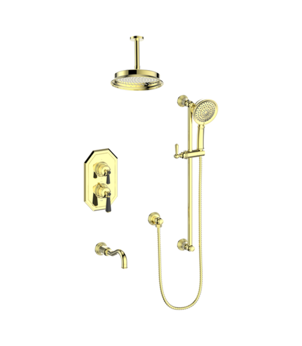 Vogt Carinthia 3-Way Thermostatic Shower Trim with 6-Inch Ceiling Arm Shower Kit Trim TM.CX2.320.316 - Image 8