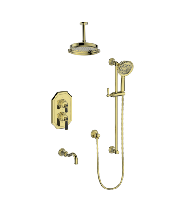 Vogt Carinthia 3-Way Thermostatic Shower Trim with 6-Inch Ceiling Arm Shower Kit Trim TM.CX2.320.316 - Image 8